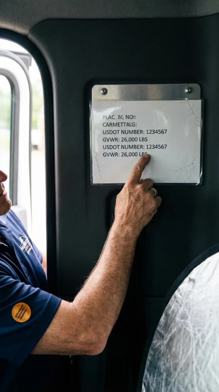 USDOT licensing placard verification in Limerick